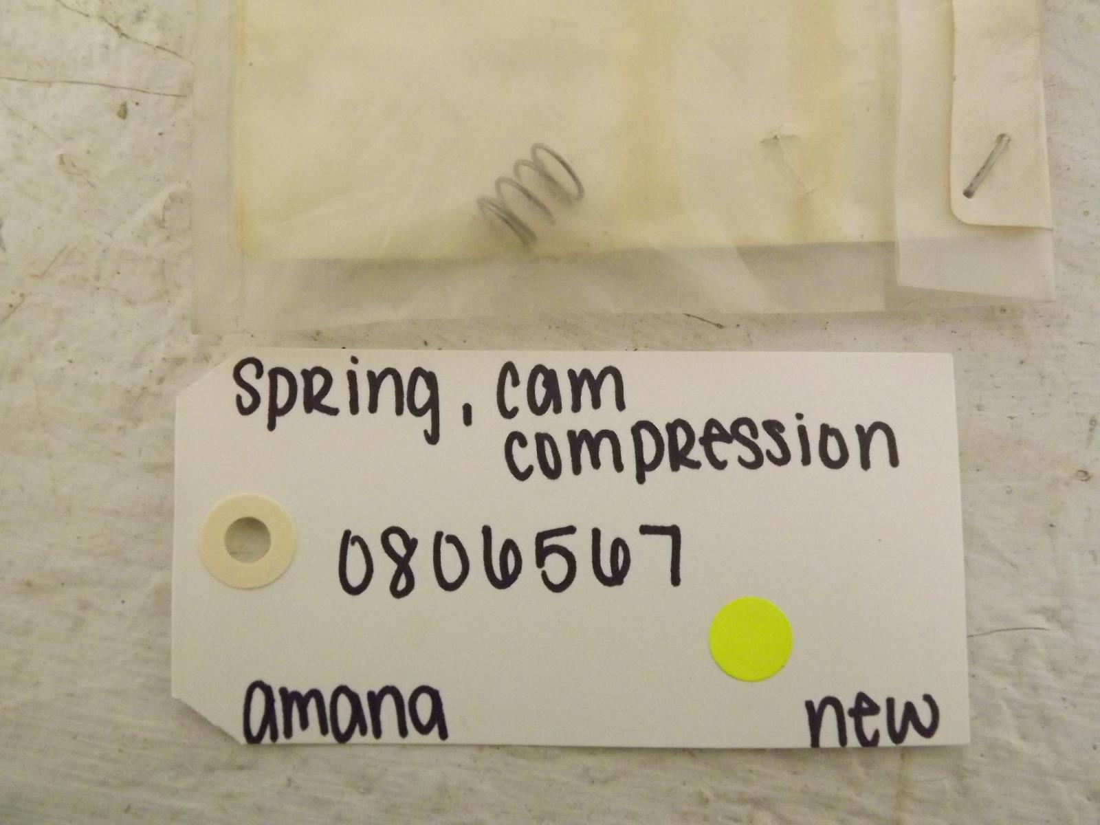 Amana Dishwasher 0806567 Spring, Cam Compression New Amana Dishwasher 0806567 Spring, Cam Compression New